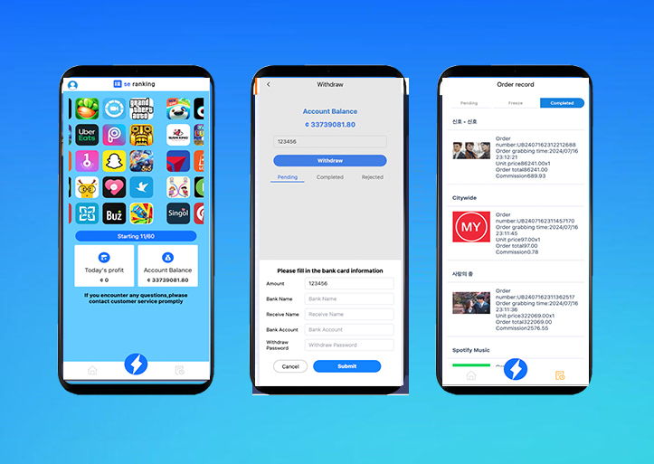 运营版【海外多语言app优化刷单系统源码】全新U抢单刷单源码系统vue/抢单系统/订单自动匹配系统/打针功能/连单卡单/海外刷单源码